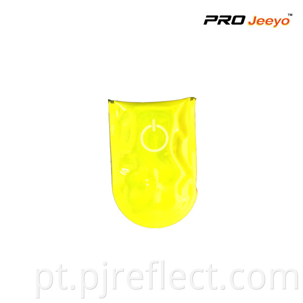 Reflective Pvc Yellow Led Light Magnetic Clip For Bagscj Pvc003